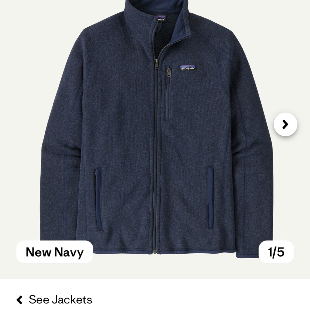 Patagonia Men’s Better Sweater Navy Fleece Jacket